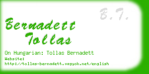 bernadett tollas business card